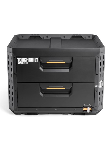 Maletín stacktech de 2 cajones con cierre, 53 x 40,5 x 39,5 cm