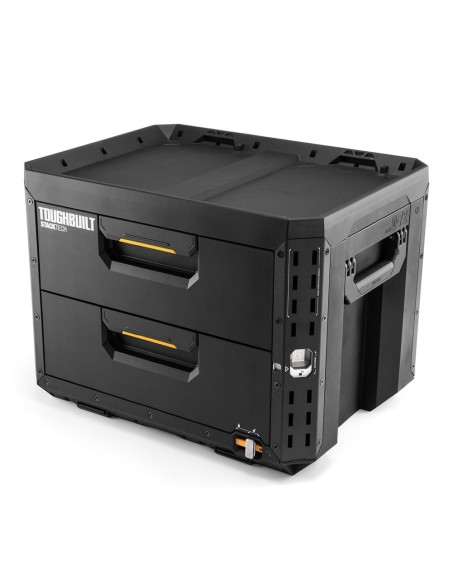 Maletín stacktech de 2 cajones con cierre, 53 x 40,5 x 39,5 cm