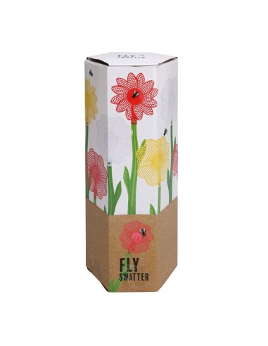 Pala matamoscas con forma de flor,...