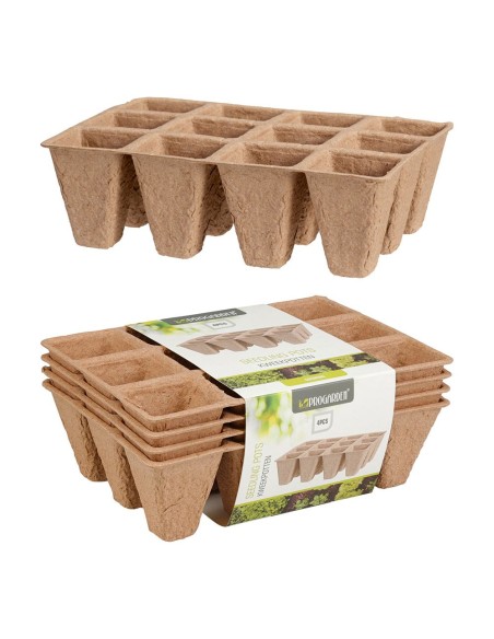 Bandejas para sembrar con 12 aberturas 4 uds