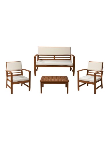 Conjunto de jardín madera de acacia, 4 piezas