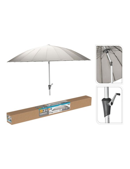 Parasol gris, ø280 x 248 cm