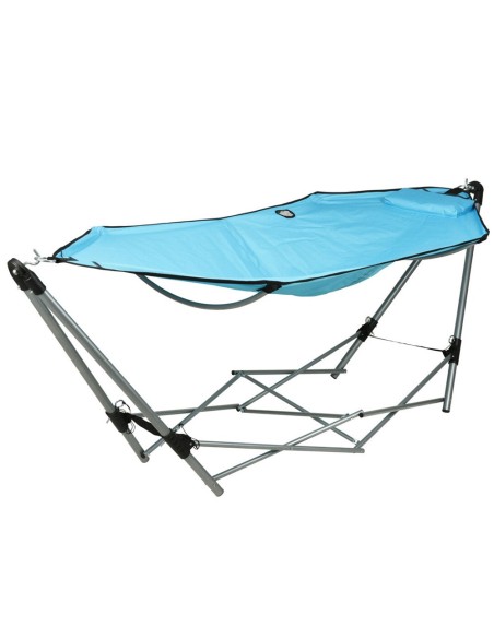 Hamaca plegable con soporte 240 x 80 x 75 cm