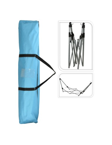 Hamaca plegable con soporte 240 x 80 x 75 cm