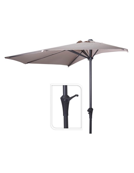 Media sombrilla taupe, ø270 cm