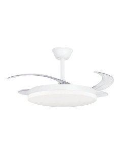 Ventilador techo, led 3cct, aspas retráctiles, milky l evo smart, 72 w, 7920 lm, blanco, ø120 cm, plafón ø48 cm, altura 32 - ... 2