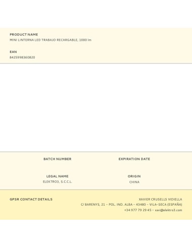 Mini linterna led stormlight, recargable, 13 w,...