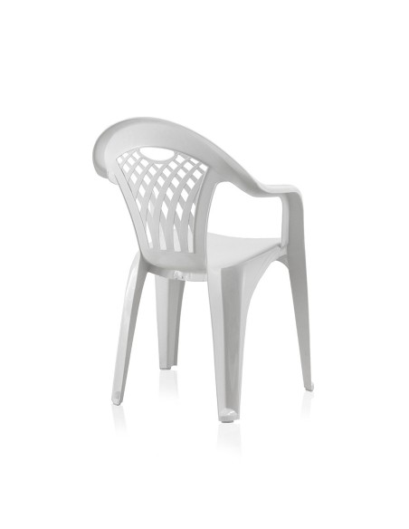 Silla apilable cancún, color blanco, 54 x 58 x 86 cm