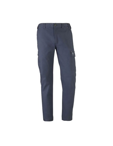 Pantalón multibolsillo elástico road azul marino, talla l