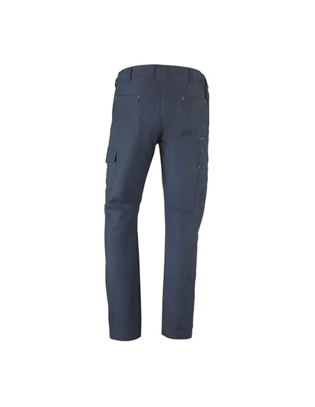Pantalón multibolsillo elástico road azul marino, talla l