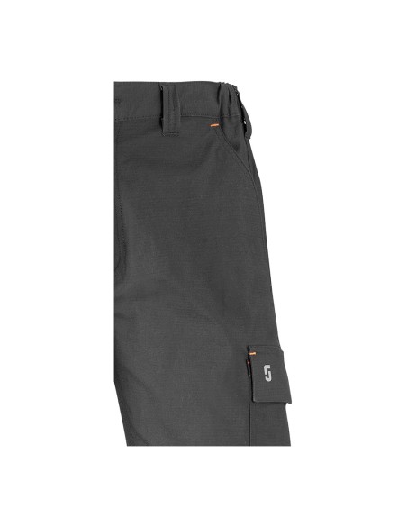 Pantalón multibolsillo elástico road gris, talla xxl