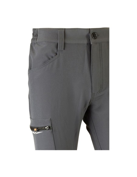 Pantalón multibolsillo elástico dynamic gris, talla xl