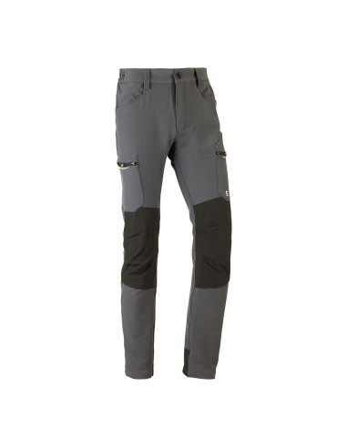 Pantalón multibolsillo elástico dynamic gris, talla 3xl