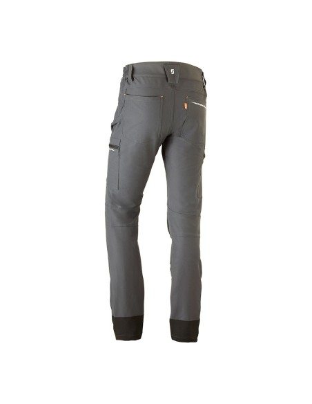 Pantalón multibolsillo elástico dynamic gris, talla 3xl
