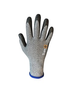 Guante de poliéster / elastano palma poliuretano, resistente al corte, t-7