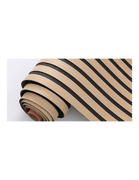 Revestimiento autoadhesivo 3d, color roble con fondo de fieltro gris antracita, rollo de 58 x 300 cm