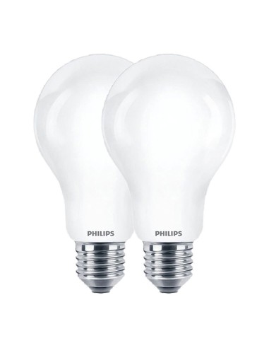 Bombilla estándar led e27, 10,5 w, 1521 lm, 4000k, luz día, 2 uds