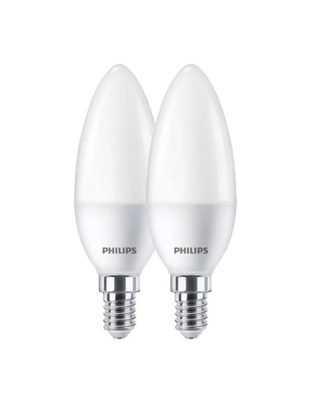 Bombilla vela led e14, 7w, 806 lm, 2700 k, luz cálida, 2 uds