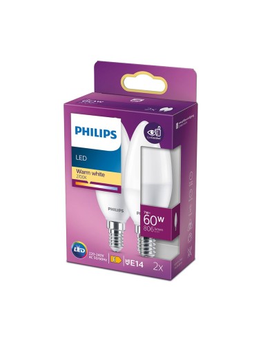 Bombilla vela led e14, 7w, 806 lm, 2700 k, luz...