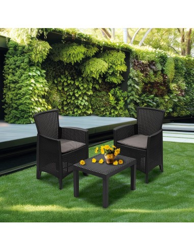 Conjunto jardín forest 3 piezas antracita +...