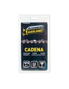 Cadena de motosierra para espada 16 pulg / 40 cm, 57 eslabones, 3/8 pulg b.p., espesor 0,050 pulg / 1,3 mm