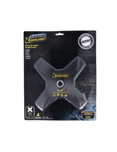 Disco de corte para desbrozadora, 4 dientes, ø230 x 1,4 x 25,4 mm