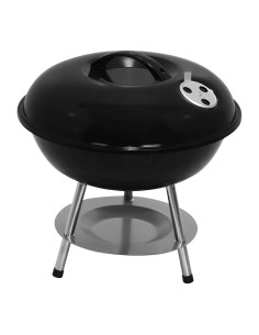 Barbacoa de carbón 3 patas, negra, ø36 x 38 cm