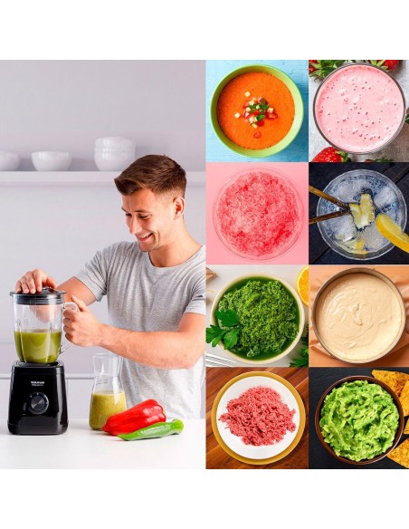 Batidora de vaso optima nero 1500 w 1,5 l