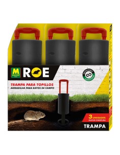 Trampa mecánica para topillos, 3 uds