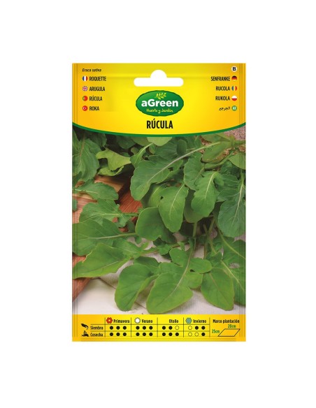 Sobre con semillas de rúcula