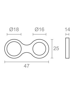 Tope puerta manilla amortiguador tp13, transparente, 47 x 25 x 14 mm 2