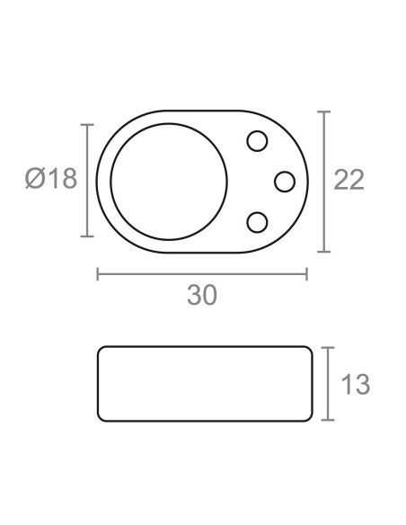 Tope puerta manilla amortiguador tp16, transparente, 30 x 22 x 13 mm