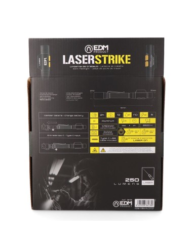 Linterna led/puntero laser strike, tipo pluma,...