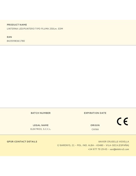 Linterna led/puntero laser strike, tipo pluma, recargable, 250 lm