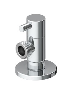 Válvula escuadra modelo deco con mando redondo, silver, ½ x 3/8 pulg 2