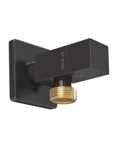 Válvula escuadra modelo deco con mando cuadrado, negro, ½ x ½ pulg