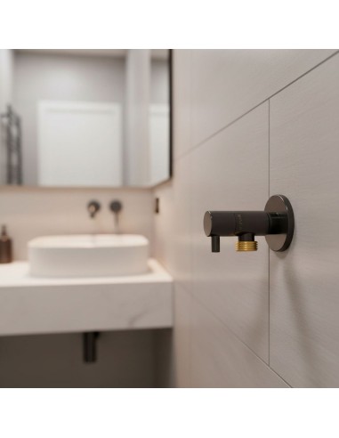 Válvula escuadra modelo deco con mando...