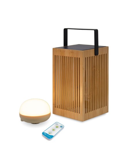 Farol solar de mano okinawa, con bombilla recargable, 14 x 14 x 24 cm