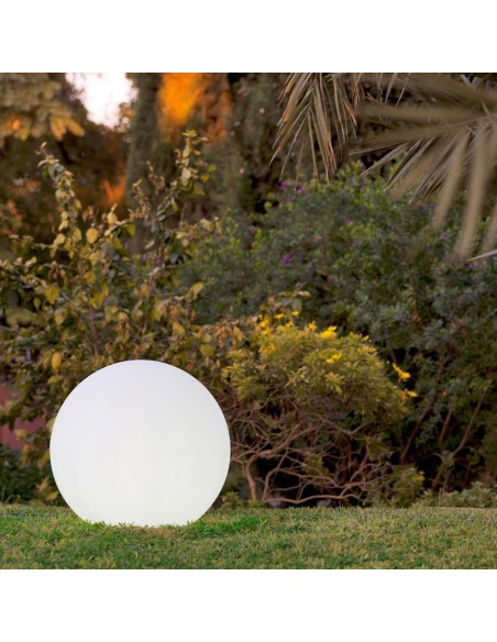 Lámpara redonda flotante buly 40, solar y batería recargable, rgb - ø40 x 35 cm