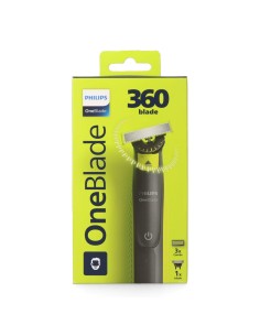 Afeitadora one blade 360°, con 3 peines guía, resistente al agua