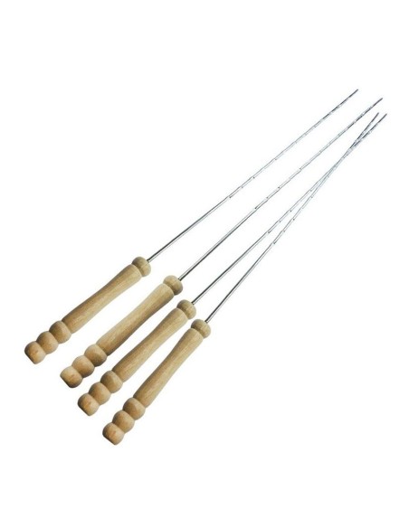 Brochetas de 38,5 cm para barbacoa, 4 uds