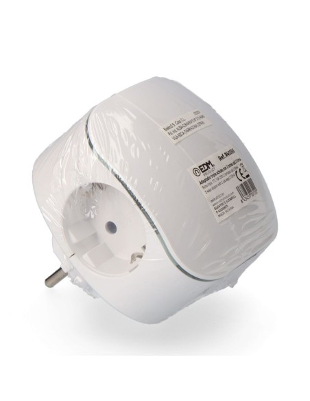 Adaptador triple tipo f con 2 tomas usb 2100ma perfil iluminado (retractilado)