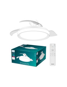 Ventilador de techo con aspas retráctiles, led 3 cct, dc 28 w + 35 w, modelo bliss, blanco, ø106 cm 2