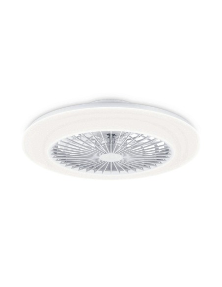 Ventilador de techo, led 3 cct, dc 25 w + led 60 w, modelo amigo, blanco con difusor opal, ø57,5 cm