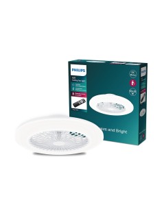 Ventilador de techo, led 3 cct, motor dc 25 w + led 60 w, modelo amigo, blanco con difusor efecto estrellado, ø57,5 cm 2