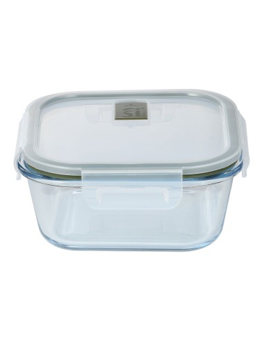 Fiambrera hermética cuadrada de vidrio de...