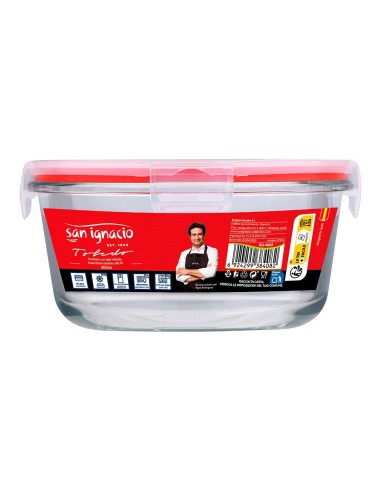 Fiambrera hermética redonda borosilicato,...