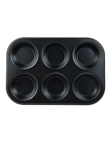 Molde para 6 magdalenas de acero al carbono,...