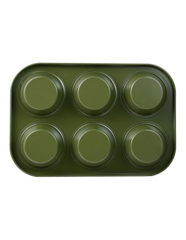 Molde para 6 magdalenas de acero al carbono,...