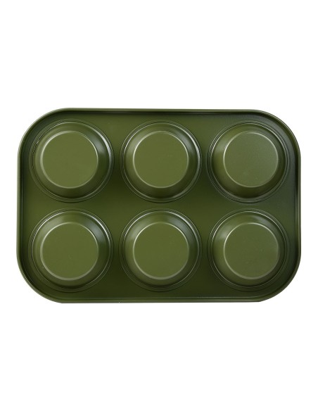 Molde para 6 magdalenas de acero al carbono, experto, 26,5 x 18,5 x 3 cm